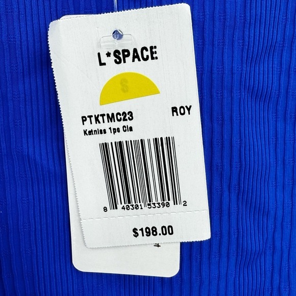 L Space Katniss One Piece Swimsuit Wide U Back Royal Blue Size S NWT - Picture 11 of 11